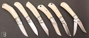     Full set de 6 couteaux custom par Aleksandr Vetrov - Micarta ivory / M390