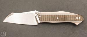 Couteau " Octavus Micarta / Titanium" Frame-lock par Bastards Knives X Gabriel Berthelemy