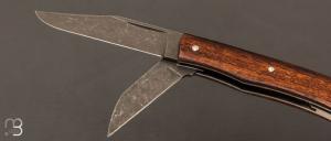  Couteau " Slipjoint 2 lames " custom  par Nicolas Couderc - Bois de fer d'Arizona et 14c28N