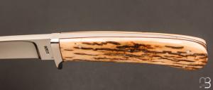   Couteau " Custom " droit par William Gordon Defreest - Ivoire de mammouth et ATS-34