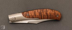    Couteau  "  KaLevEs " liner lock artisanal de Stéphane Espi - Koa et RWL-34