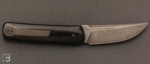   Couteau " Sanjo " custom Micarta et Elmax par Guy Poggetti