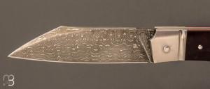 Couteau " Scalp " custom par David Breniere - Bois de fer et lame damas