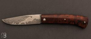   Couteau  "  Talar " custom par Anthony Brochier - Ironwood et lame damas