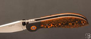 Couteau " Viper " custom de Stéphane Sagric - Fatcarbon® et lame en RWL34