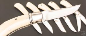     Full set de 6 couteaux custom par Aleksandr Vetrov - Micarta ivory / M390