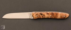   Couteau de poche modle L08  par Perceval - Loupe de Tilleul et 19C27