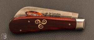 Couteau de poche London Cocobolo marquetterie par Le Fidèle