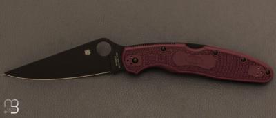   Couteau  " Police 4 Burgundy " SPRINT RUN 2024 par Spyderco - C07BGBKP4