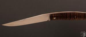 Couteau  "  S Knife " custom de Jean Baptiste Leveque - Koa stabilisé et RWL-34