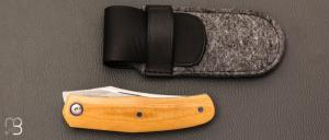    Couteau  "  Stan " custom par Maxime Belzunce - Micarta et lame en RWL34