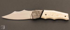   Couteau  "  Baracuda" de poche fait main par Philippe RICARD