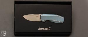    Couteau de poche N.ONE TITANIUM BLEU par Lionsteel - N1.BL