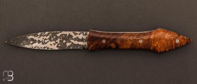 Couteau " L'Oegopsyde " fait main par Laraud Blade  - Bois de fer et 14C28 acid wash