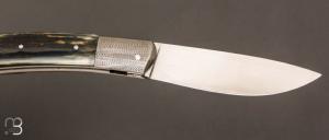    Couteau "  Slipjoint " de collection par Benjamin Cariou - Ivoire de mammouth