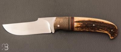 Couteau " Scagel Slipjoint " custom par Karim Valentin - Les couteaux D'Hure - Bois de cerf et N690Co