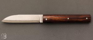 Couteau " Slipjoint " custom  par Nicolas Couderc - Bois de fer d'Arizona et VG10 Suminagashi