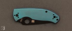 Couteau Tenacious R.I.L Blue Titanium Black Blade by Spyderco- C122TIBLBKP