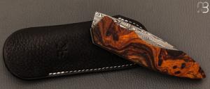    Couteau  "  Duc9  " custom par Nicolas Kowal - Bois de fer et lame Damasteel® "Thor"