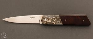   Couteau " Gentleman " custom de Stphane Sagric - bois de fer et RWL-34