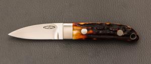    Couteau " Loveless City Knife Design" par Shaun Bruwer - Amber Stag et ATS-34