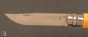   Couteau Opinel N°7 gravure empruntes - Manche en buis