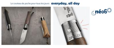  Couteau Opinel Néo6 "Opiflex®" - Ebène et lame acier inoxydable