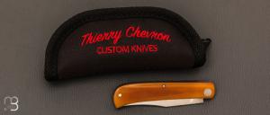    Couteau " Slipjoint" pliant fait main par Thierry Chevron - Micarta Westinhouse et RWL-34