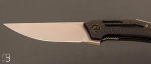  Couteau  "  Speedliner WE22045B-1 " WE KNIFE - Twill Carbon Fiber et CPM 20CV