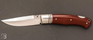 Couteau  "  Jess Horn Tribute "  custom lock-back par Raphal Durand - Micarta vintage et RWL-34