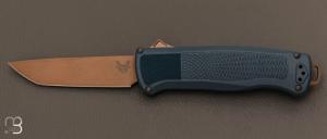    Couteau automatique OTF BENCHMADE " SHOOTOUT " CRATER BLUE GRIVORY - Tanto Blade - 5370FE-01
