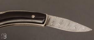   Couteau  "  Damascus Engraved Lockback " par Tommy Lee