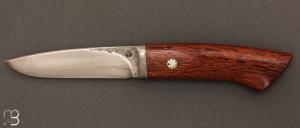 Couteau Droit  de Jean Paul Sire - Wacapou et lame forge acier C130