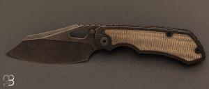  Couteau  "  EVO 3.0 " Titanium / Micarta et M390 par CKF Knives et Jon Sorensen - Rotten Design