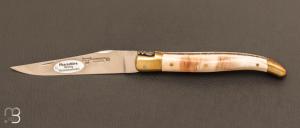 Couteau " Pièce unique " par Laguiole en Aubrac 12 cm - Ivoire de Phachochère