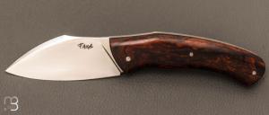 Couteau  "  Lardon  " custom par Frédéric Augé - Bois de fer et RWL-34