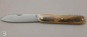   Couteau "  Navette 2 pices  " par Romain Alvarez - RWL-34 et ivoire de mammouth