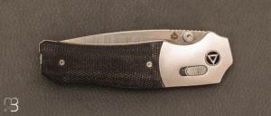 Couteau " VAULT " Micarta de QSP design Jacob Lundquist - QS157-A1