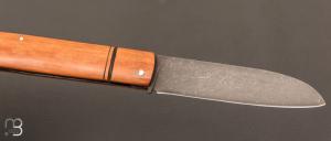 Couteau  " Slipjoint " custom par Karim Valentin - Les couteaux D'Hure - Paperstone et lame en 14c28N