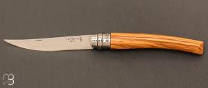  Couteau Opinel N°10 effilé inox olivier avec plumier - Nouvelle Version