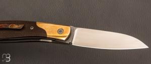    Couteau  "  Scylla " par Stéphane Espi - Micarta et lame en RWL-34