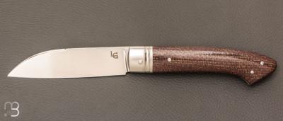  Couteau " Pièce unique " custom par Laurent Gaillard - Micarta et 14c28N