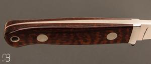 Couteau  "  Bill's Drop Point Hunter " custom par Steven R. Johnson - Snakewood