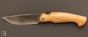 Couteau " Piémontais "  par Mickael Moing - Buis et lame forgée 100Cr6