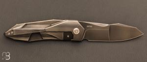    Couteau " Solid WE22028-6 " WE KNIFE - Gray Titanium Polished et CPM 20CV