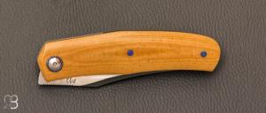    Couteau  "  Stan " custom par Maxime Belzunce - Micarta et lame en RWL34