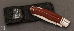 Couteau  "  Jess Horn Tribute "  custom lock-back par Raphaël Durand - Micarta vintage et RWL-34