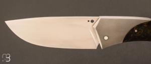   Couteau " Aurora " custom pliant par Mathis Poujol - WW2 Rag micarta et RWL-34