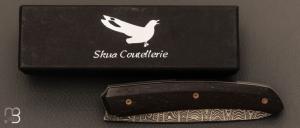  Couteau  "  Emberiza  " Liner-Lock par Olivier Lamy - Skua Coutellerie - Morta et damas