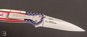 Couteau " LEEK - USA " par Kershaw - 14C28N et aluminium 6061-T6 décor drapeau USA